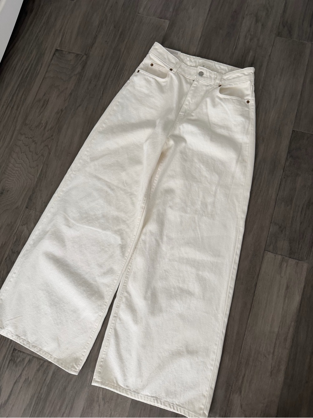 H&M Women's Wide-Leg White Jeans